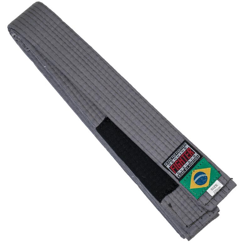 Fighter BJJ bälte grått med svart