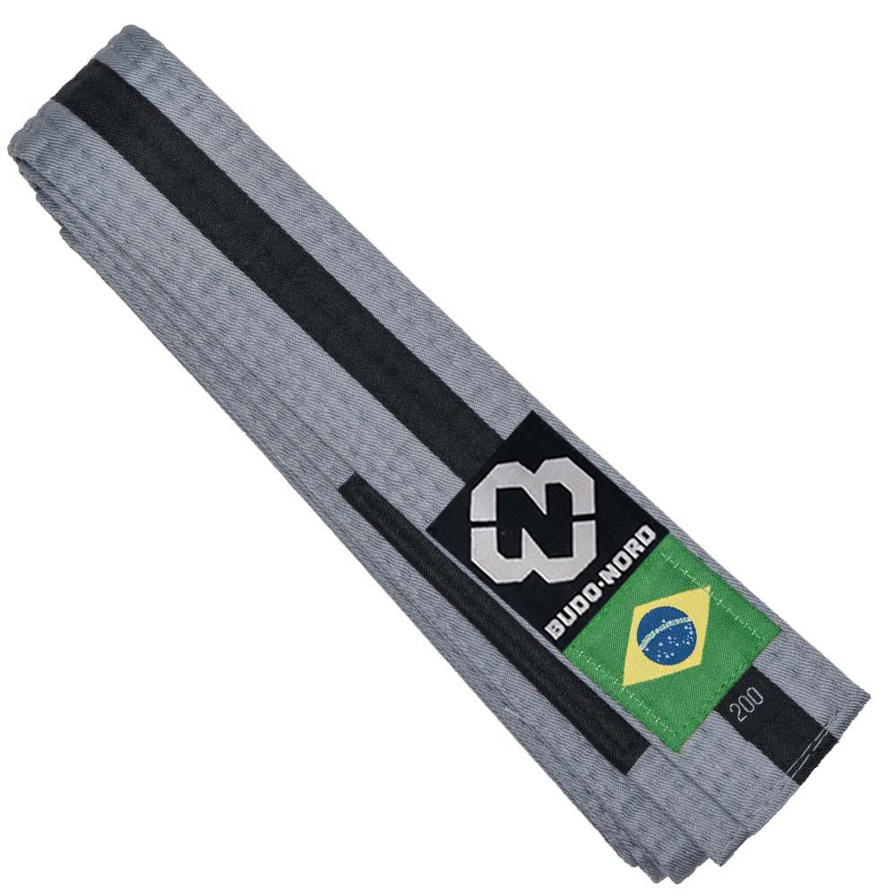 Budo-Nord BJJ bälte grått med svart rand