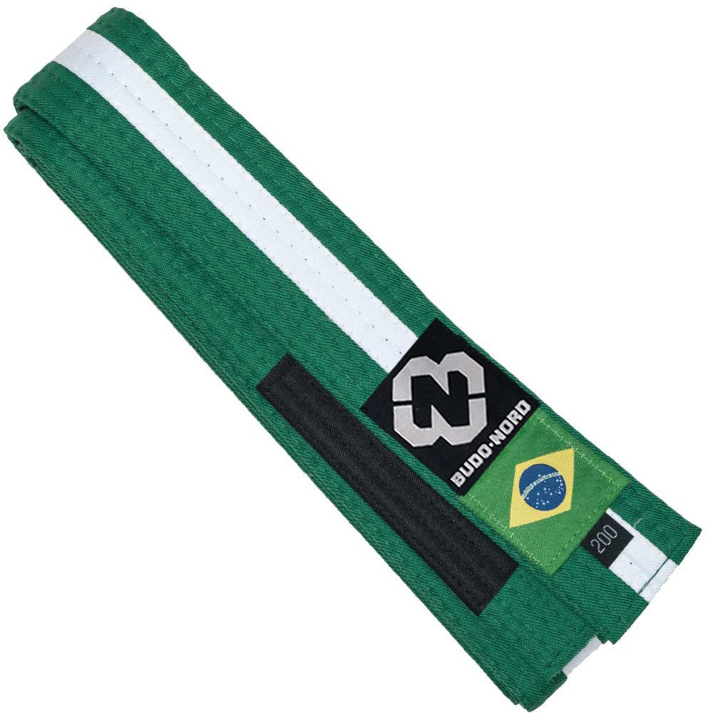 Budo-Nord BJJ Bälte Grönt med Vit Rand