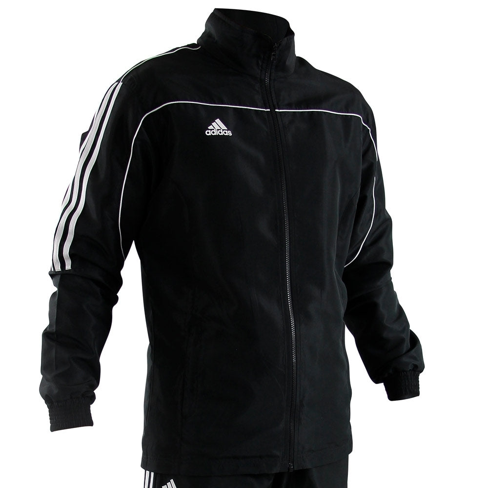 Adidas overallsjacka svart med vita ränder