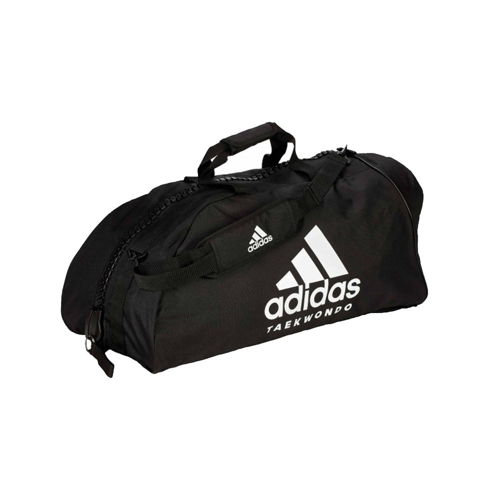 Adidas 2-i-1 TKD-väska svart och vit i storlek M