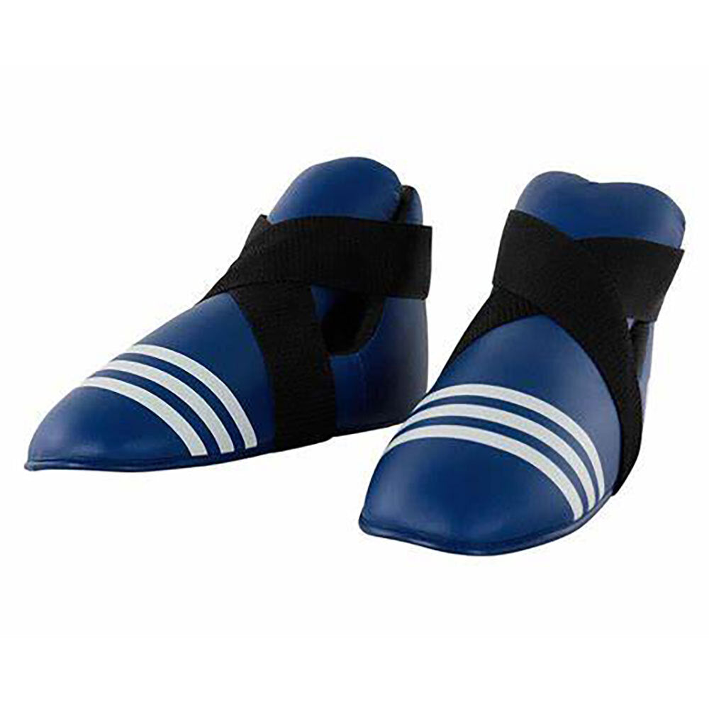 Blå Adidas WAKO fotskydd för kickboxning