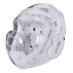 Vitt Adidas WT Facemask huvudskydd med avtagbart visir för taekwondo, WT-godkänt
