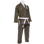 Khakigrön Budo-Nord Aprendiz BJJ-dräkt sedd framifrån