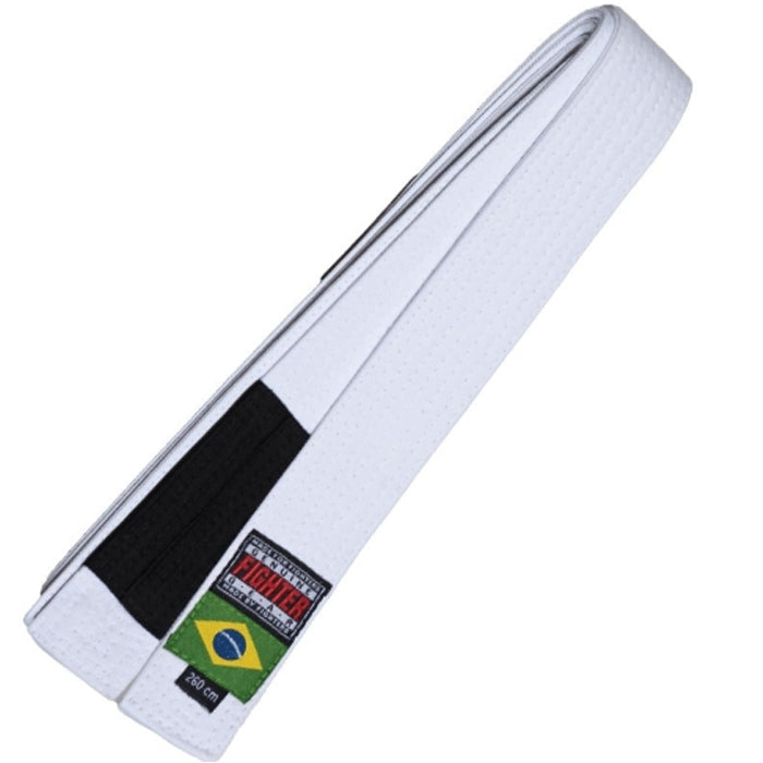 Fighter BJJ bälte vitt med svart