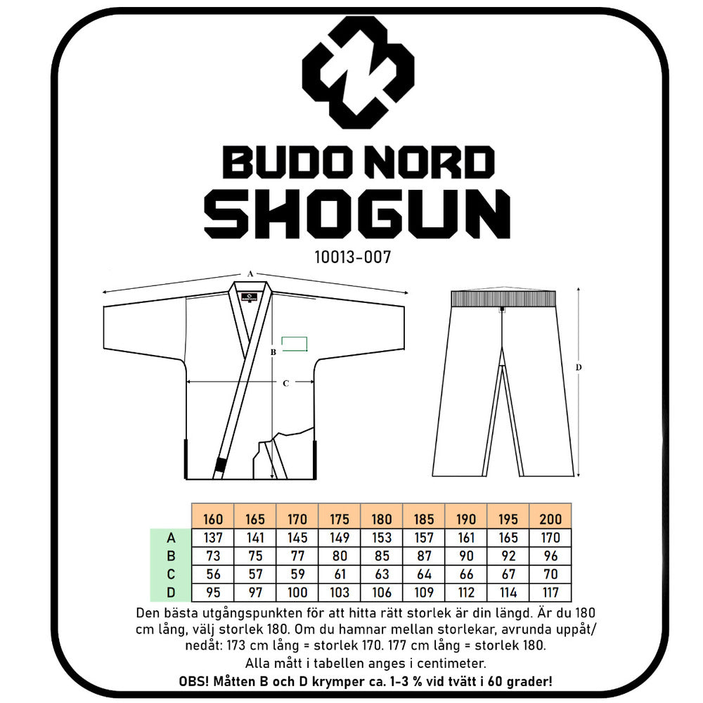 Budo-Nord Shogun Dräkt Svart