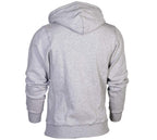 Gråmelerad Budo-Nord Rocky hoodie för uppvärmning, gym och kampsport, sedd bakifrån