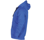 Blå Budo-Nord Rocky hoodie för uppvärmning, gym och kampsport, sedd från vänster sida