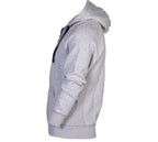 Gråmelerad Budo-Nord Rocky hoodie som även fungerar på fritiden, sedd från vänster sida