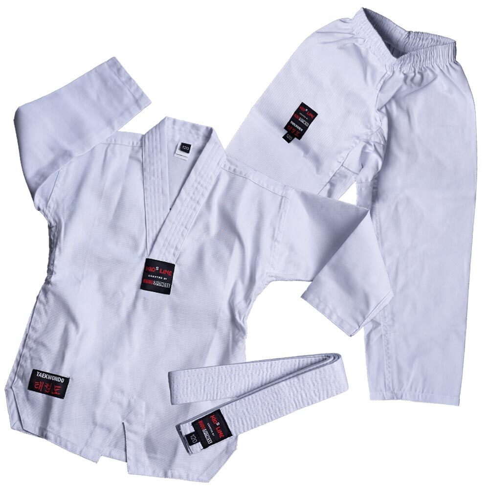 Budo & Fitness Taekwondodräkt Barn Linne - Vit