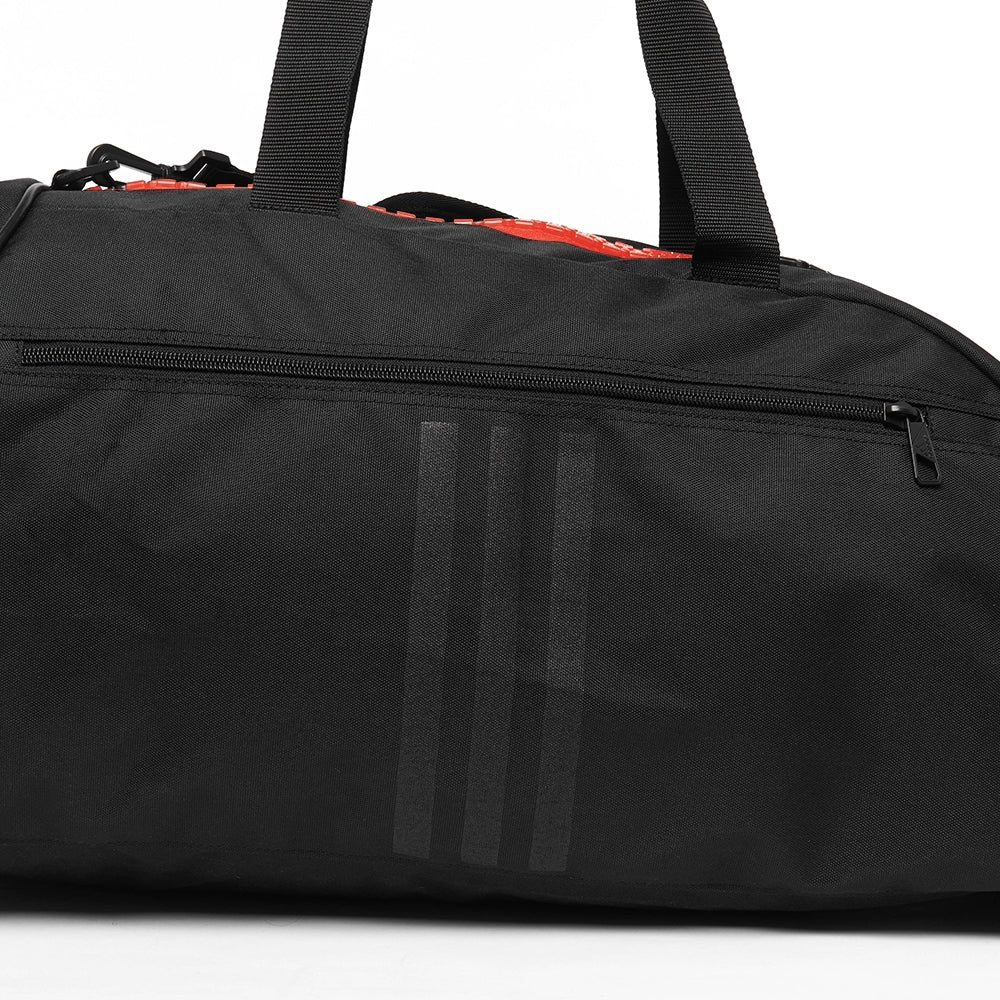 Adidas 2 i 1 träningsväska svart och röd – bild 2