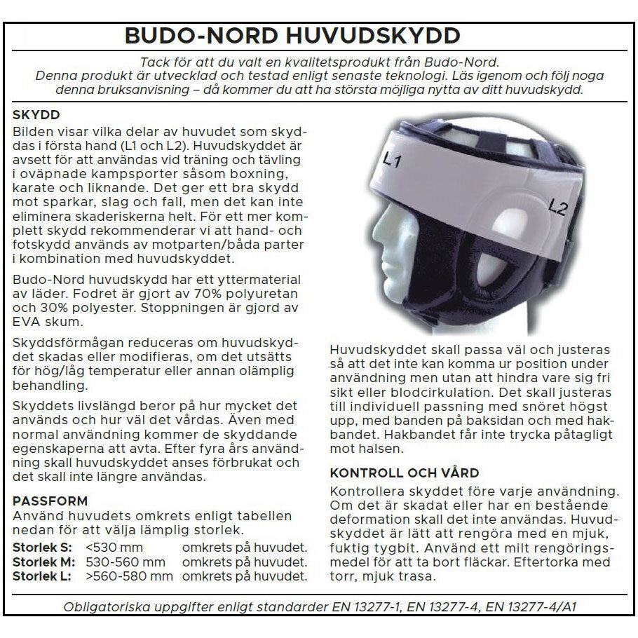 Budo-Nord Fight Gear Huvudskydd Allstyle