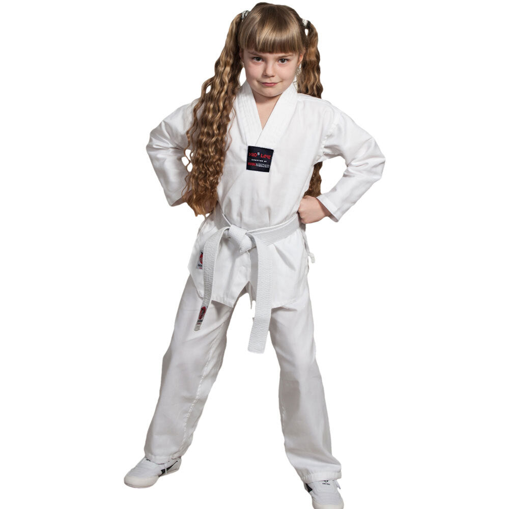Budo & Fitness Taekwondodräkt Barn Linne - Vit