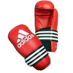 Röda Adidas ITF handskydd med formsprutat skum som tar upp slag