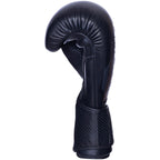 Svart Budo-Nord Fight Gear Pro boxningshandske i skinn, vänster sida