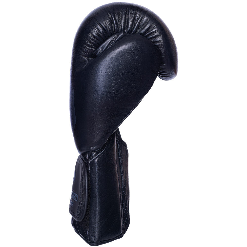 Svart Budo-Nord Fight Gear Pro boxningshandske i skinn, höger sida