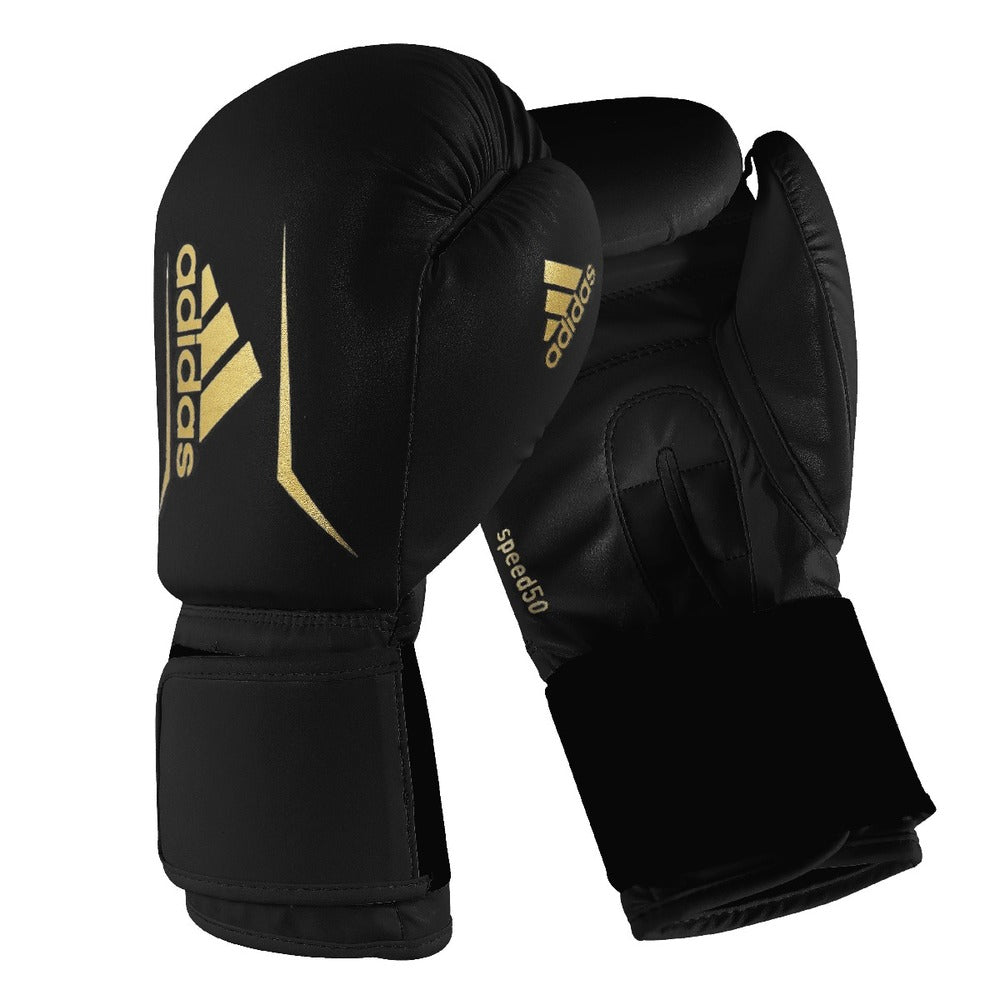Adidas Speed 50 Boxningshandskar - Svart/Guld