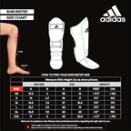 Storleksguide för Adidas elastiska ben- och vristskydd