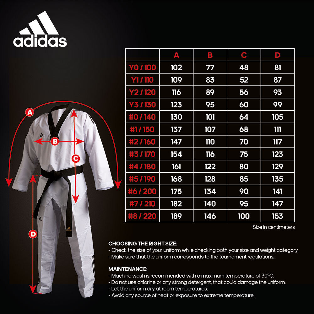 Adidas Taekwondodräkt WT Poomsae Dam Vit-Blå