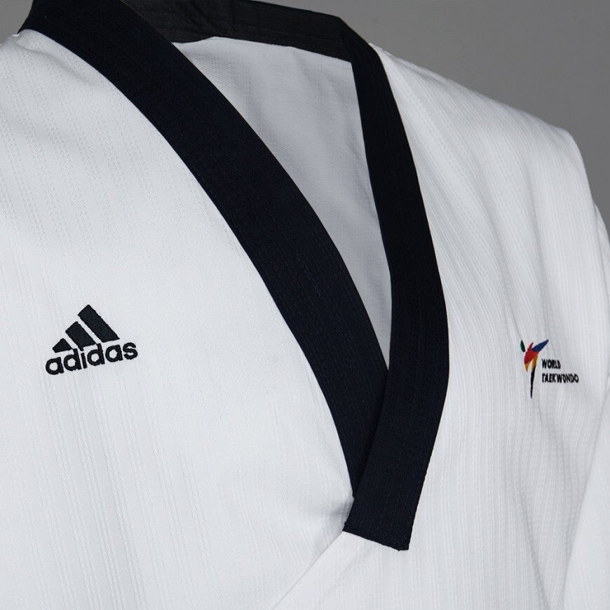 Adidas Taekwondodräkt WT Poomsae Dam Vit-Blå