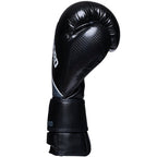 Svarta och grå Budo-Nord Fight Gear Hook boxningshandskar för säck, mittsar och lätt sparring, sedda från höger sida