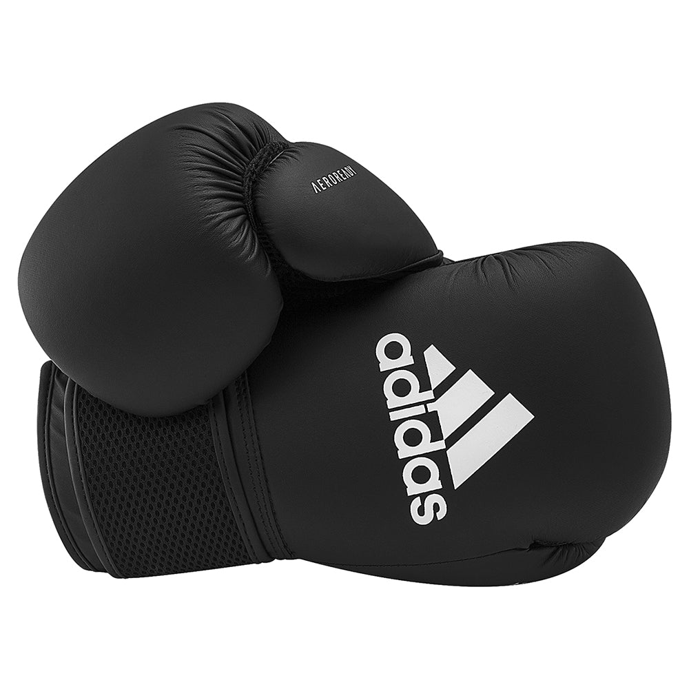 Svarta Adidas Hybrid 25 boxningshandskar för barn, nybörjare och fitness