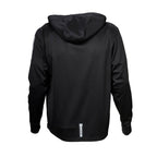 Svart Adidas Boxwear Tech hoodie i kraftigt WCT-tyg av återvunnen polyester, med två sidofickor med blixtlås