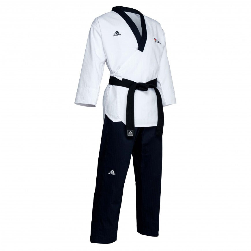 Adidas Taekwondodräkt WT Poomsae Herr - Vit/Mörkblå