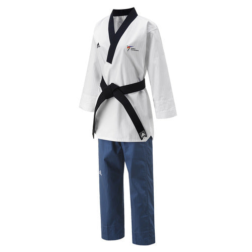 Adidas Taekwondodräkt WT Poomsae Dam Vit-Blå
