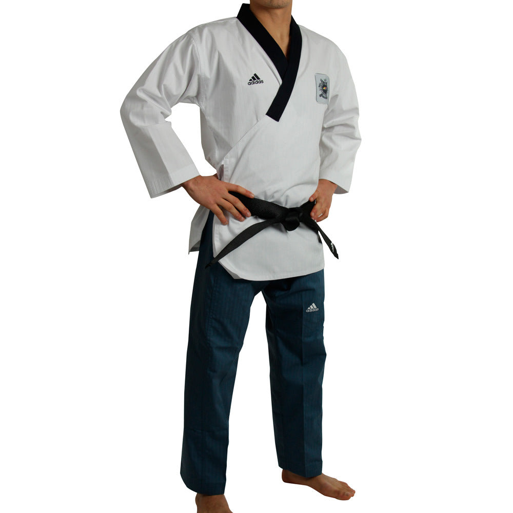 Adidas Taekwondodräkt WT Poomsae Herr - Vit/Mörkblå