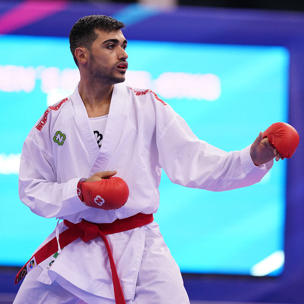 Vit Budo-Nord Mirai WKF karatedräkt i ultralätt, återvunnen polyester