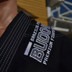 Svart Budo-Nord Aprendiz BJJ-dräkt för brasiliansk jiu-jitsu med jacka i klassisk BJJ-väv