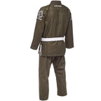 Khakigrön Budo-Nord Aprendiz BJJ-dräkt sedd bakifrån