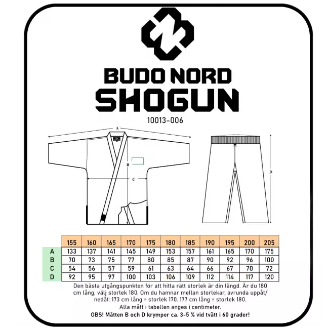 Budo-Nord Ju-jutsudräkt / Karatedräkt Sei Tai Shogun
