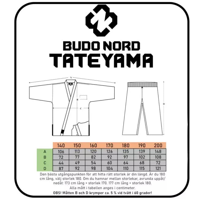 Budo-Nord Karatedräkt Tateyama Kyokushin / Shinkyokushin – Färdigbroderad