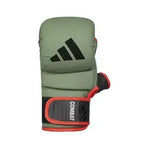 Gröna Adidas Combat 50 MMA-handskar med justerbar kardborrestängning