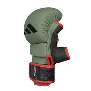 Gröna Adidas Combat 50 MMA-handskar med extra tjock EVA-vaddering
