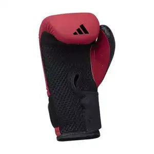 Röda Adidas Combat 50 boxningshandskar med AEROREADY-foder i vattenavvisande nylon