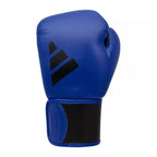 Blå och svarta Adidas Thai Tilt FW22 boxningshandskar i mikrofiberläder med tät flerlagerstoppning