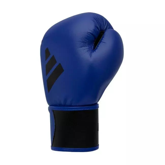 Blå och svarta Adidas Thai Tilt FW22 boxningshandskar med ventilerad handflata
