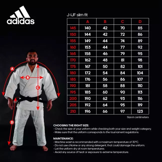 Adidas Judodräkt Champion 3 Green Label Blå Slim Fit