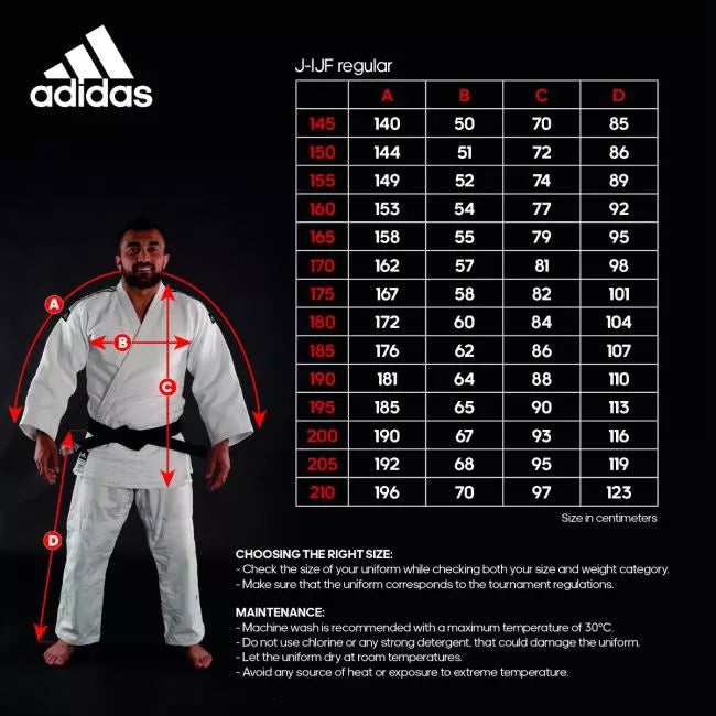 Adidas Judodräkt Champion 3 Regular fit - Vit