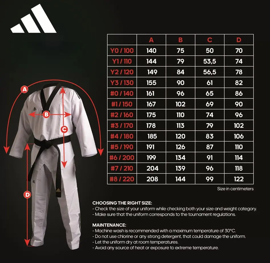 Adidas Taekwondodräkt Fighter Primegreen WT - Svart Krage - bild 3