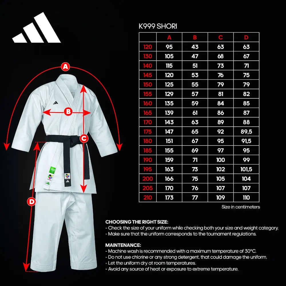 Adidas Karatedräkt Shori Kata Vit-Svart