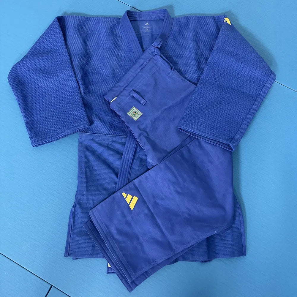Adidas Judodräkt Champion 3 Green Label Blå Slim Fit