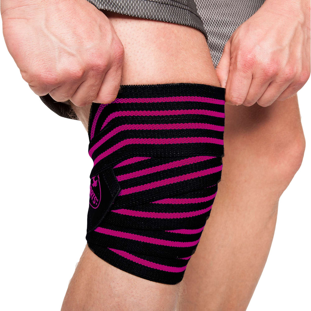 C.P. Sports Knee Wraps, black/pink - 2 M