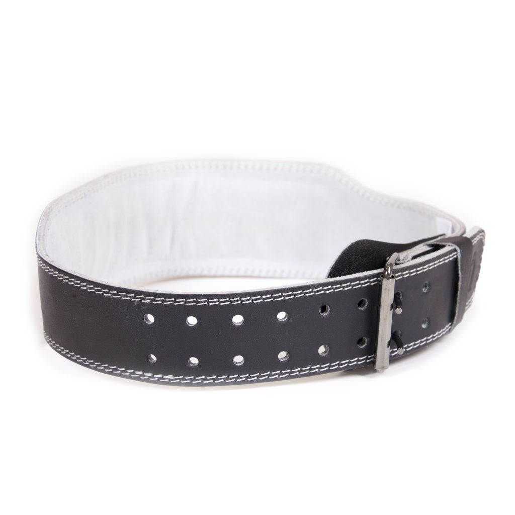 Gorilla Wear 4 Inch Padded Leather Belt - Svart/Grå