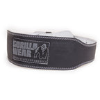 Gorilla Wear 4 Inch Padded Leather Belt - Svart/Grå