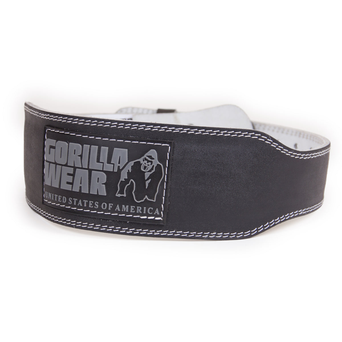 Gorilla Wear 4 Inch Padded Leather Belt - Svart/Grå