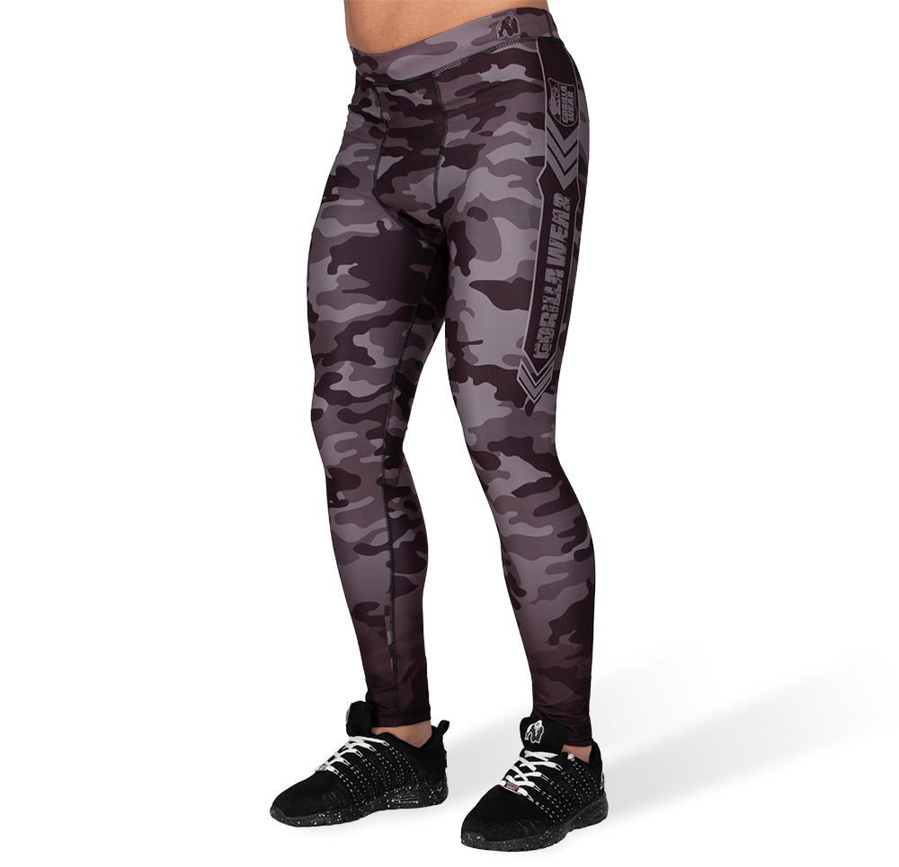 Gorilla Wear Franklin Tights Herr - Black/Grey Camo - Gorilla Wear | Kraft & Kontroll